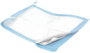 alaises de propreté de couleur bleue que l’on place sous les fesses dans le lit